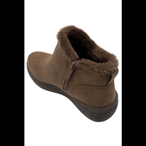 Ryka Women's Water Repellent Booties with Faux-Fur Nimbus Brown - Wide - Picture 3 of 3